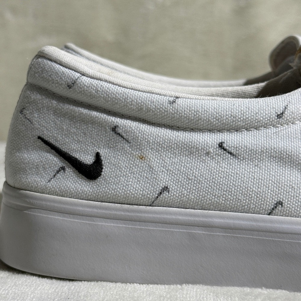 Nike Slip On Shoes White Canvas Sneakers Back to School Tenniscore Size 7.5 - Picture 10 of 10